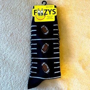 Foozy’s Men Collection.  Black Football Socks.